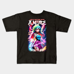 Life is better with Anime Kids T-Shirt